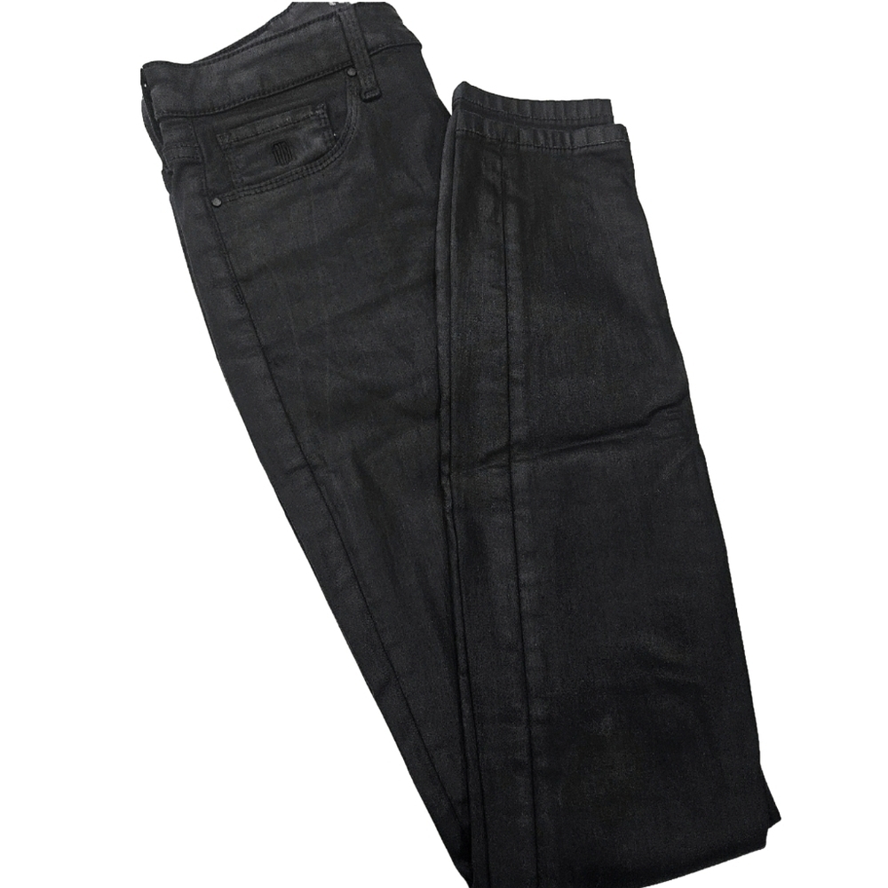 ✨2/$25 Tommy Hilfiger Faux Leather Skinny Jeans Black Going Out Pants Stretchy